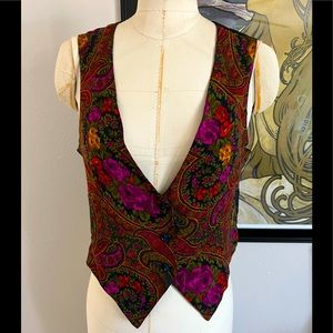 Vintage floral vest size medium
